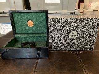 Vintage Rolex Cellini Watch Black Wood Box Case 50.  00.  09,  Complete Set
