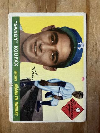 1955 Topps Sandy Koufax Rookie Card Brooklyn Dodgers Vintage
