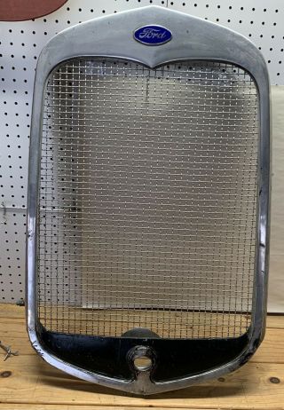 Vintage 1930 1931 Ford Model A Radiator Shell And Grill Cond.