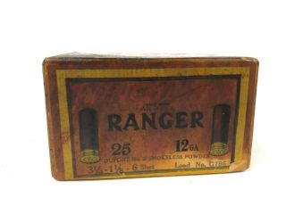 Winchester Ranger Smokeless 12 Ga EMPTY 2 Piece Ammo Box Flying Ducks 4118 - RS 6