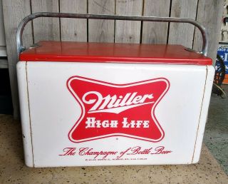 Xlnt Vintage Cronstroms Miller High Life Picnic Beer Cooler