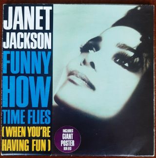 Janet Jackson 45 " Minty " Sleeve & Vinyl 1986 Rare " Funny How Time Flies "