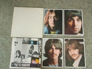 The Beatles White Album Double Lp With Inserts,  Play Checked,  Release Year ????