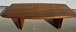 Cool Vintage Large Teak Solid Wood Mid Century Danish Modern Coffee Table 53.  5 "