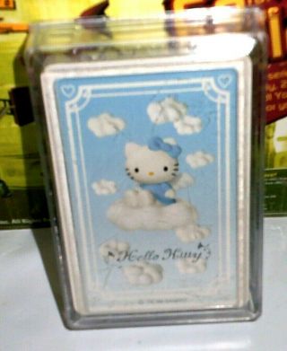 Vintage 1999 Sanrio Hello Kitty Blue Angel Playing Cards Rare &