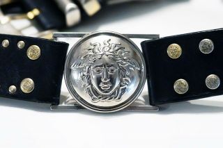 Vintage Gianni Versace Belt Medusa Head Rare Made In Italy Size 32