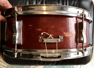 Vintage Trans - Badge Ludwig Pioneer Snare Drum Date 10/19/1960 Model 491 14” X 5” 6