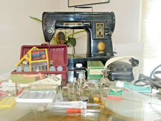 Vintage Singer 301a Direct Drive Sewing Machine W/attachments,  (p924) P2