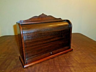 Vintage Alfred Dunhill Tambour Roll Top Wood Pipe Stand Holds 6 London 2