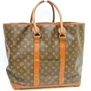 Louis Vuitton Sac Weekend Gm Vintage Tote Bag Purse Monogram M42420 Brown