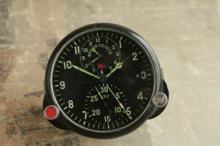 Vintage Soviet Cockpit Clock,  Air Force Aircraft Aviation Achs - 1 / Fully