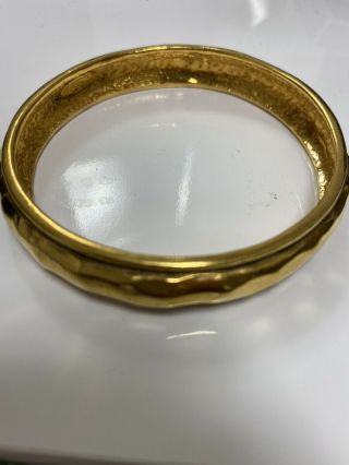 Auth Chanel Vintage Gold Bangle Coco Mark F/s