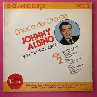 Johnny Albino ‎– Epoca De Oro Vol.  2 Lp Vinyl Bolero Tango Latin Verne Us Vg,