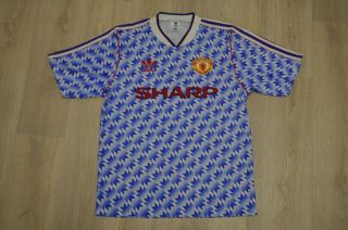 Manchester United Man Utd 1990 - 1992 Away Vintage Shirt Football Soccer Jersey