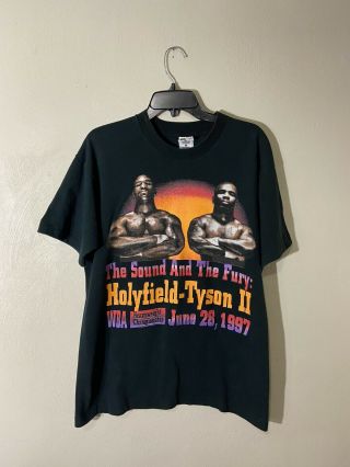 Vintage 1997 Mike Tyson Vs Holyfield Ii Fight Promo T - Shirt