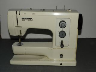 Vtg 70s Bernina 830 Record Sewing Machine,  Case,  Cord & Pedal