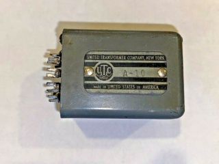 Vintage Utc A - 10 Audio Input Mic Pre - Amplifier Transformer Tube Amp