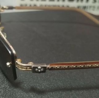 Near Vintage 100 Authentic Sterling Silver Chrome Hearts Sunglasse 4