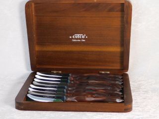 Vtg Cutco 1759 A78 Steak Kitchen Knife Knives Set of 8 w/ Wood Case 3