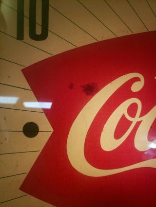 Vintage Coca Cola PAM Light Up Clock Old Diner Soda Fountain 3