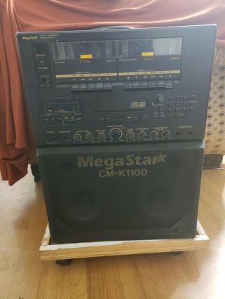Vintage Megastar Cm - K1100 Cassette Cd Karaoke System Hard To Find