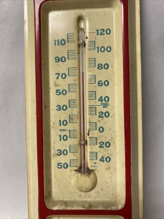 VINTAGE HAPPY JIM CHEWING TOBACCO METAL ADVERTISING THERMOMETER SIGN 3