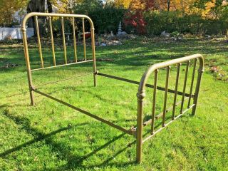 Antique Vintage Brass Bed Frame,  Full Size 54 Inches Wide 78 Inches Long