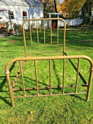 Antique Vintage Brass Bed Frame,  Full Size 54 Inches wide 78 inches Long 2
