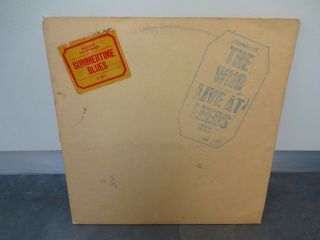 The Who - Live At Leeds Lp Orig Decca W/hype Sticker & 10 Inserts Vg,