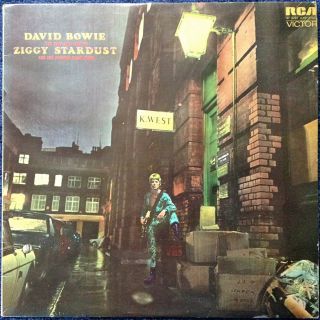 David Bowie Lp: Ziggy Stardust : Orange Label :,  Poster : 1972 : Very Good,
