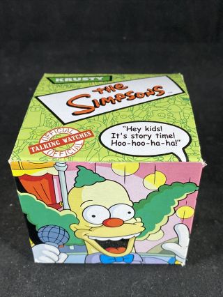 2002 Burger King - The Simpsons Krusty Clown Talking Watch