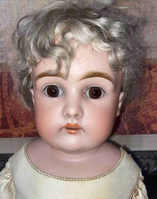 Antique 20 " Jdk Kestner Bisque Doll Kid Leather Body Stamped 11/147