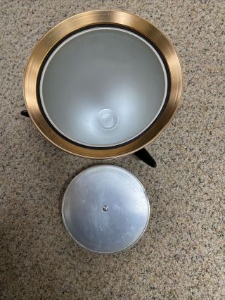 Vintage Mid Century Modern Mirro Bullet Ice Bucket Tripod Stand Atomic 4