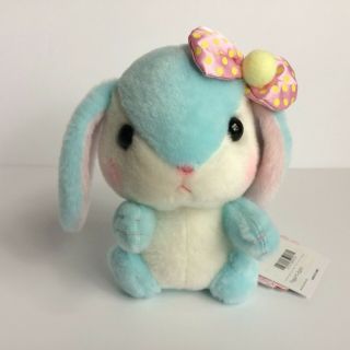 Amuse Pote Usa Loppy Colorful " Yogurt - Pyon " Blue (14cm) Lop Rabbit Plush Japan