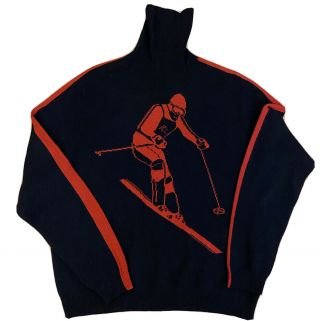 Vintage Polo Ralph Lauren Lambs Wool Sweater Ski Knit 90s Suicide Rl2000 Xl