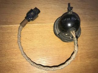 Wwii Raf Vintage Type 27/28 Golf Ball Microphone & Scarce Type 45 Adapter