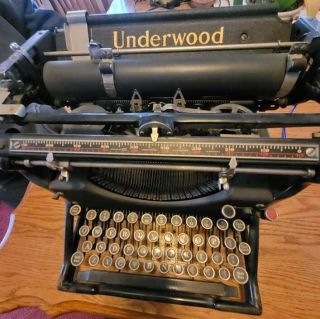 Vintage Underwood Number No.  5 Antique Typewriter 2