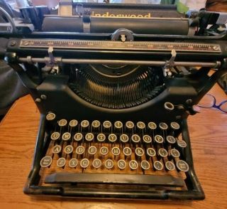 Vintage Underwood Number No.  5 Antique Typewriter 3