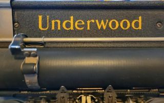 Vintage Underwood Number No.  5 Antique Typewriter 4