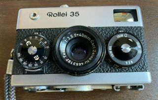 Vintage Rollei 35 ' Made in Germany ' 35mm Rangefinder Film Camera With 40mm Lens 2