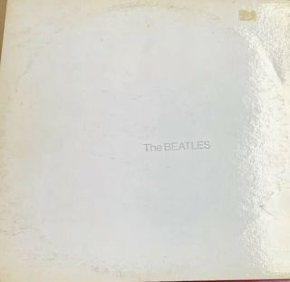 The Beatles White Album On Orange Capitol Label Hard To Find 1976 Reissue Exc