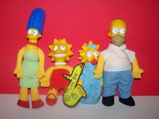 Vintage 1990 Simpson Plush Dolls Burger King Toys