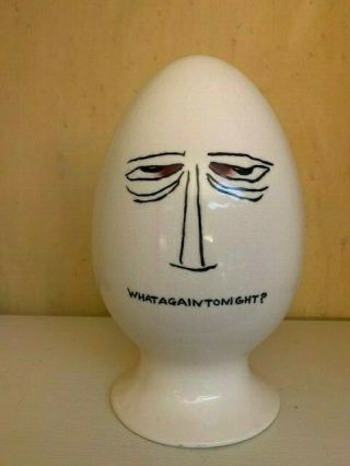 Lagardo Tackett Schmid Egg Head 1959 Vintage Bedside Condom Porcelain Container