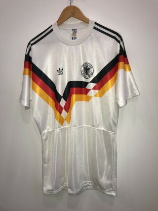 Rare Vintage Adidas Germany 1988 - 1990 Home Jersey Shirt Made In West Germany