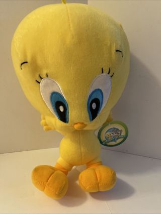 Vintage Looney Tunes Baby Tweety Bird Plush Six Flags Stuffed Animal Tags