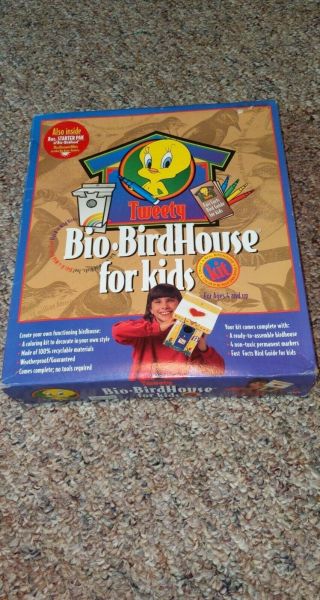 Vintage 1996 Looney Tunes Tweety Bird Bio Birdhouse For Kids Nib