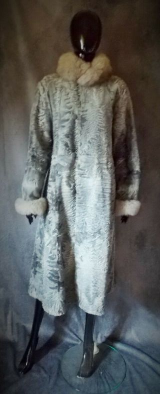 Luxurious Vintage Russian Broadtail - Astrakhan - Persian Lamb Fur Coat 12/14
