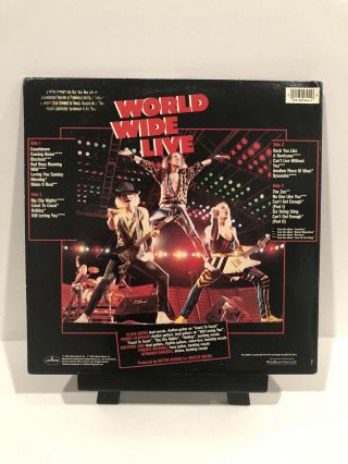 Scorpions - World Wide Live - 1985 Promo Vinyl Pressing 2