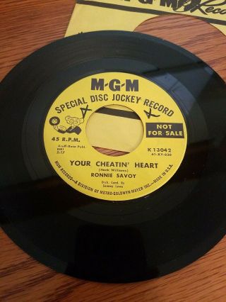 Mgm Disc Jockey Record 45 Ronnie Savoy Jungle Love Call Your Cheatin 