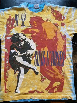 1991 Guns N Roses “use Your Illusion” Vintage Tour Band Shirt 90s 1990s
